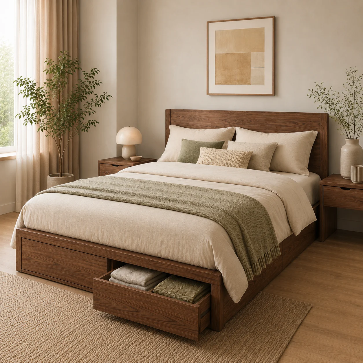 Bedroom Storage Bed — space reference